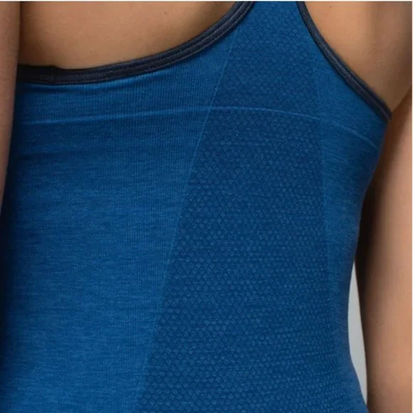 Lululemon Ebb & Flow Racerback Tank  Heathered Rugged Blue/Heathered Inkwell 6 - Picture 7 of 16